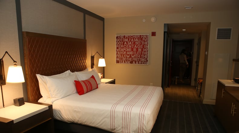 This photo is from a tour of a model room for the Omni Hotel at The Battery Atlanta.