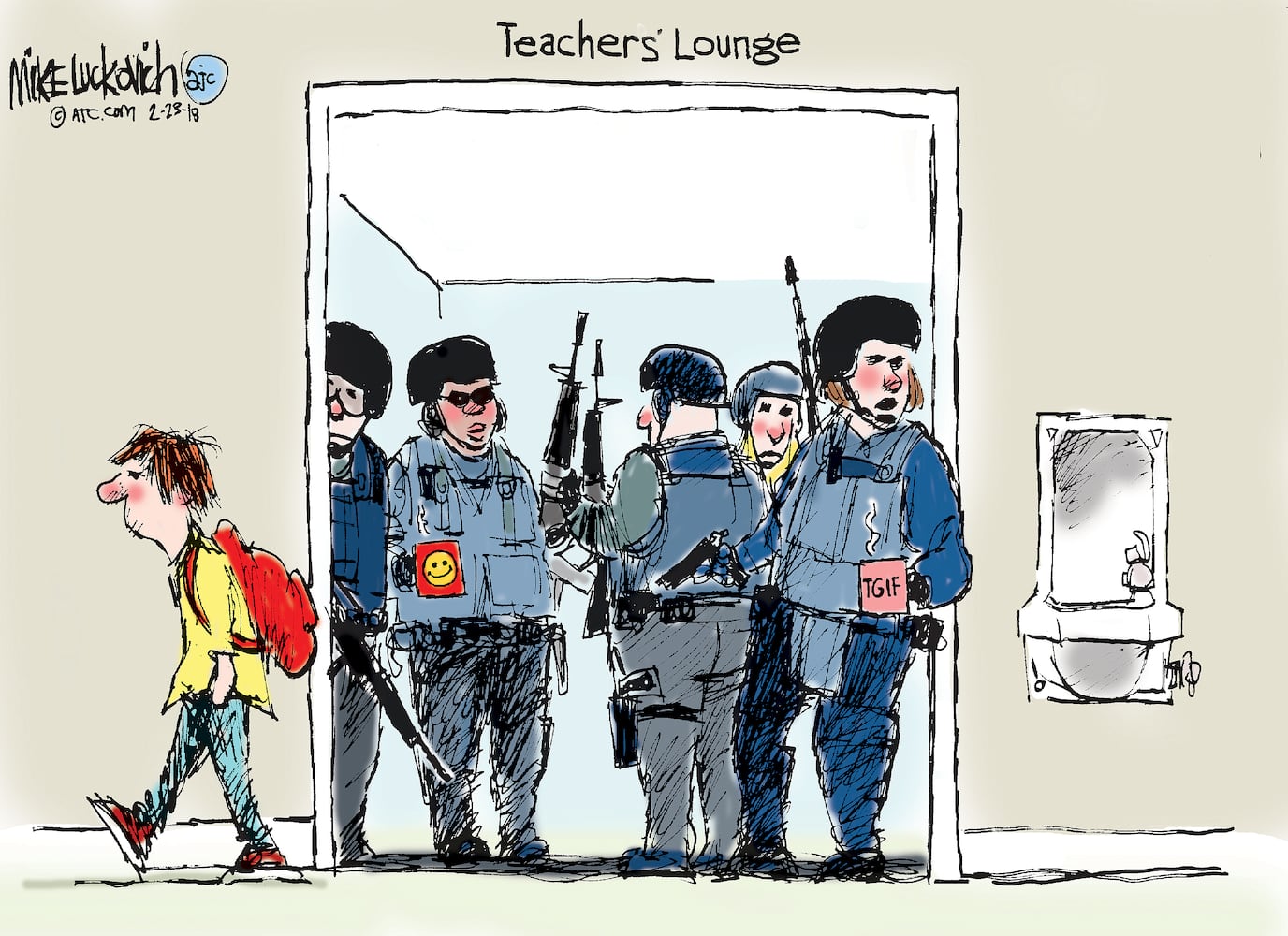 Mike Luckovich Round File Feb 23