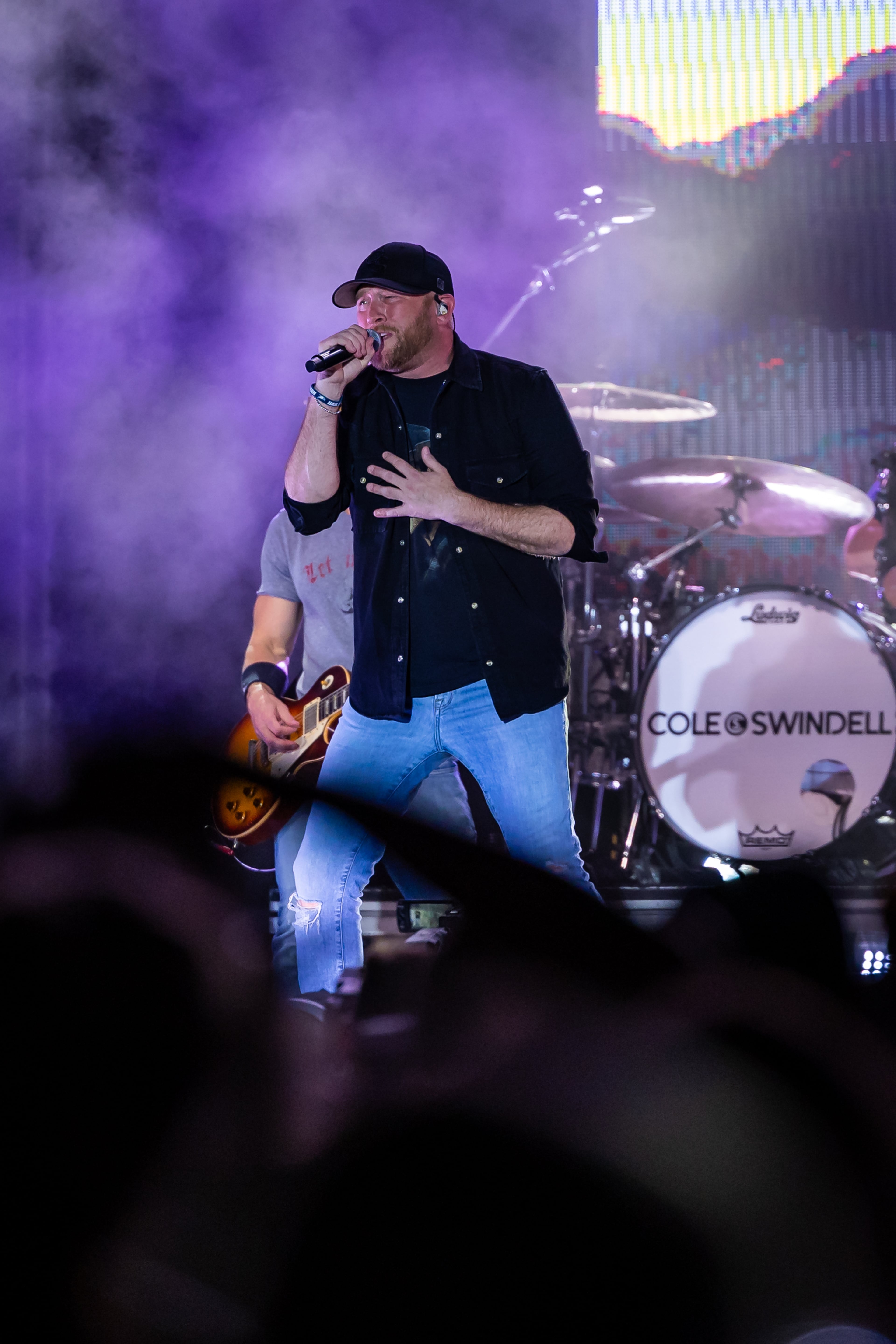 Cole Swindell and Friends perform at the 2024 GATA Jam, a country music festival held each spring at the Georgia Southern football practice fields. (AJ Henderson/Georgia Southern Athletics)