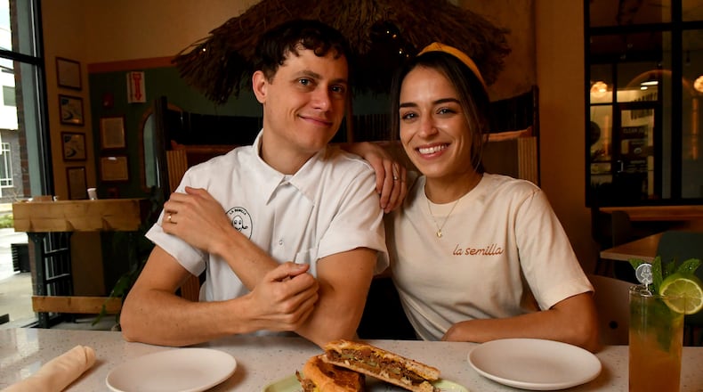 Newlyweds Reid and Sophia Trapani open their Latin-influenced vegan restaurant, La Semilla, on Jan. 12. (CHRIS HUNT FOR THE ATLANTA JOURNAL-CONSTITUTION)