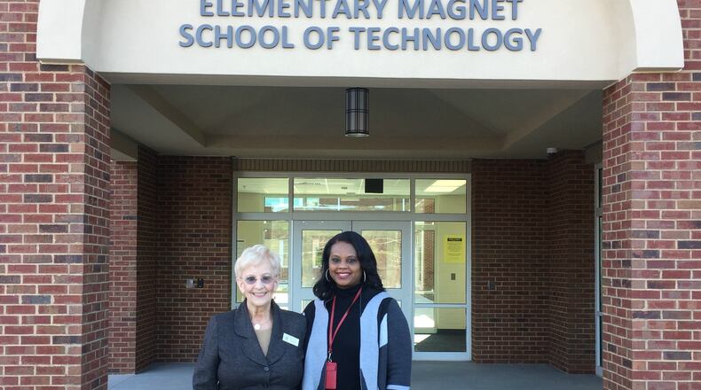Sandra Deal, Georgia's first lady, visited the new Barack H. Obama Elementary School in February.