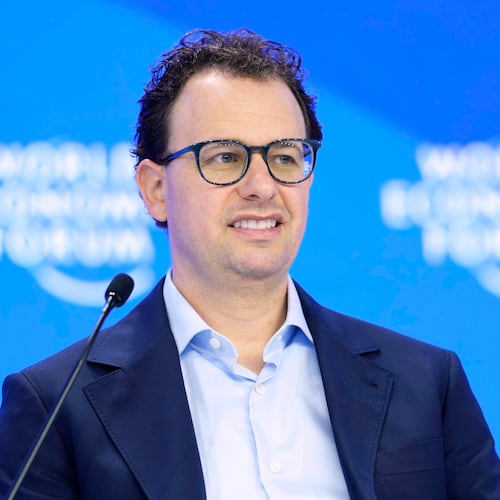 FILE - Dario Amodei, CEO and co-founder of Anthropic, attends the annual meeting of the World Economic Forum in Davos, Switzerland, Jan. 23, 2025. (AP Photo/Markus Schreiber, File)