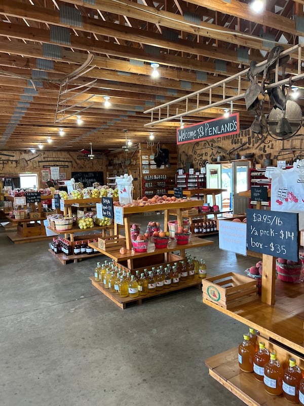 Penland Orchards & Farm Market features fresh apples, produce, jellies, jams, ciders, eggs, meat and other local items. (Courtesy of Karon Warren)