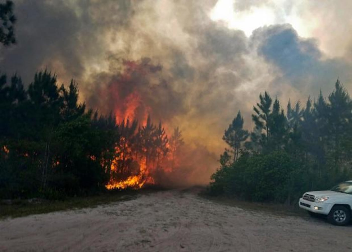 West Mims Fire in South Georgia