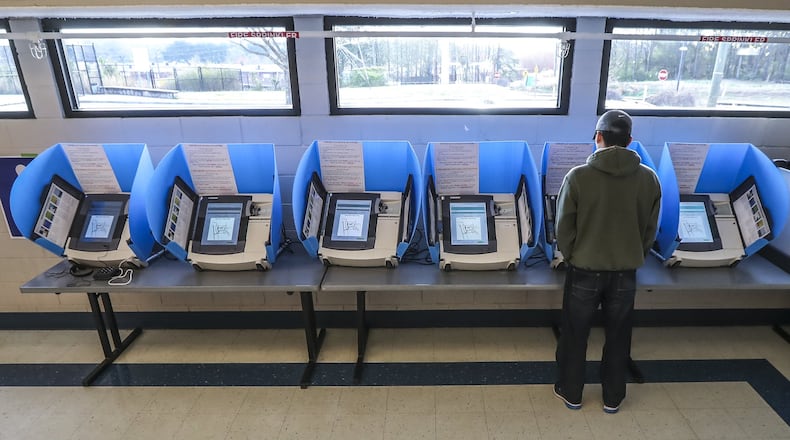 Voters trickled in slowly at Best Friend Park in Norcross to vote on Gwinnett’s MARTA referendum early Tuesday, March 19, 2019. JOHN SPINK/JSPINK@AJC.COM