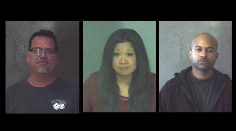 Sam Crenshaw, Darliene Crenshaw and George Moore are charged with running a commercial sex enterprise. (Credit: DeKalb County Sheriff's Office)