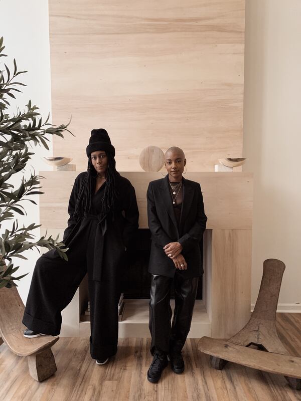 Vanessa Coore Vernon (L) and Morgan-Ashley Bryant are the team behind the newly opened Souk Bō’hēmian at Ponce City Market. 
Courtesy of Souk Bō’hēmian