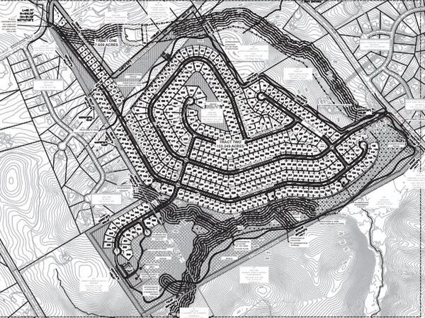 A site plan for the 356-home subdivision proposed in southeastern Gwinnett. (Via Gwinnett County planning commission documents)