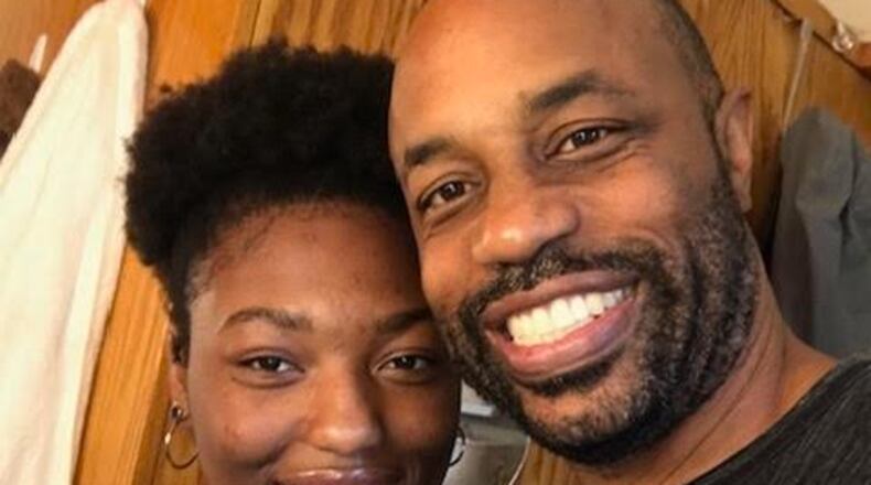 Mari Chiles and her father, and Nick Chiles