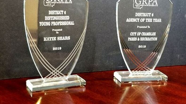 Chamblee’s Parks and Recreation Department was named District 6 Agency of the Year and Recreation Coordinator Katie Sears won the District 6 Distinguished Young Professional Award at the Georgia Recreation and Parks Association District 6 Annual Awards Banquet. CONTRIBUTED