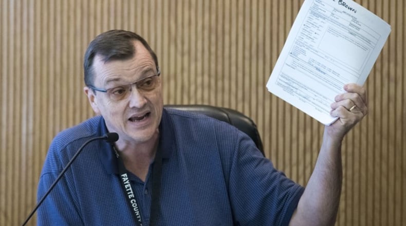 Fayette County Commissioner Steve Brown, who led efforts to address abusive workplace allegations in the county’s 911 center, says the office’s next leader should be someone from outside the department. ALYSSA POINTER/AJC