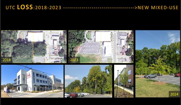 The newest study measuring Atlanta's tree canopy says that multi-family housing was the biggest driver of tree loss between 2018 and 2023. (Atlanta tree canopy study)