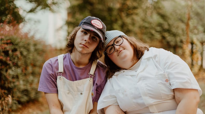 Hey, Nothing is an Athens-based folk duo composed of Tyler Mabry (left) and Harlow Phillips. The group dropped their latest EP "Maine" on June 21, 2024. Photo credit: Stephen Payne