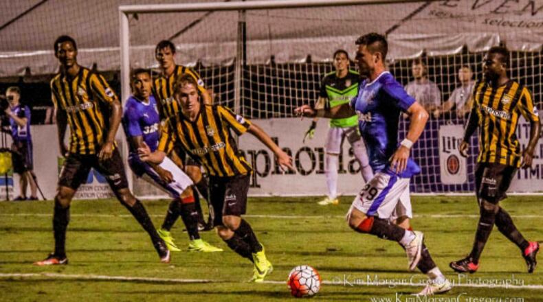 Atlanta United player Andrew Carleston was one of several on the team to player for Charleston in USL last season.