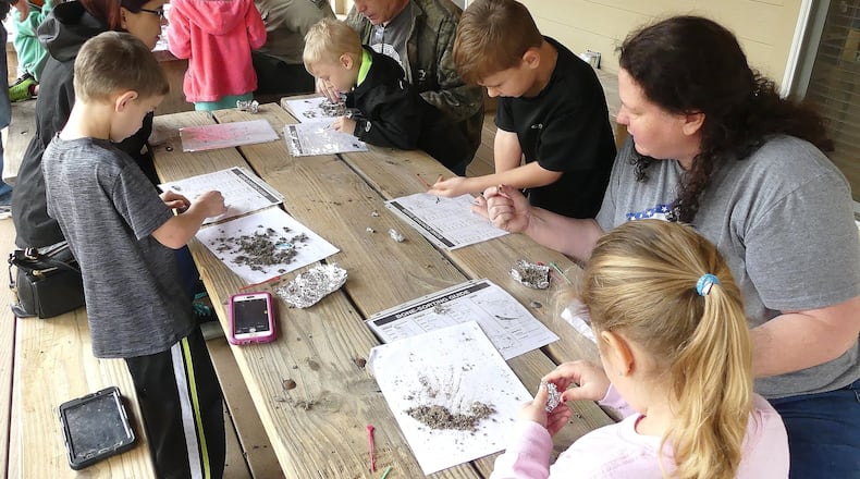 Kids and adults dissect “owl pellets” at Chattahoochee Bend State Park to see what the owls have eaten. The pellets contain undigested tiny bones of mice, birds and other prey. CONTRIBUTED BY CHARLES SEABROOK