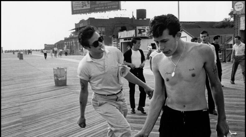 “Brooklyn Gang (Boys Jiving on Boardwalk)” (1959) by photographer Bruce Davidson.