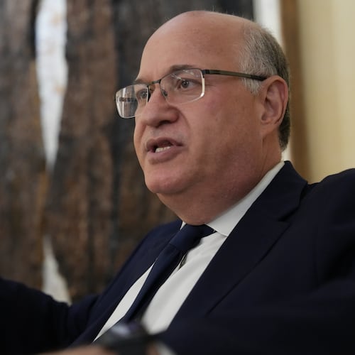 The President of the Inter-American Development Bank Ilan Goldfajn speaks to the Associated Press during an interview in Rome, Thursday, June 18, 2026. (AP Photo/Domenico Stinellis)