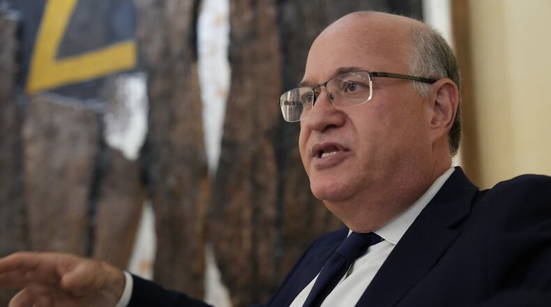 The President of the Inter-American Development Bank Ilan Goldfajn speaks to the Associated Press during an interview in Rome, Thursday, June 18, 2026. (AP Photo/Domenico Stinellis)