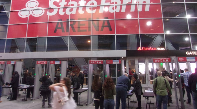 The exterior of State Farm Arena