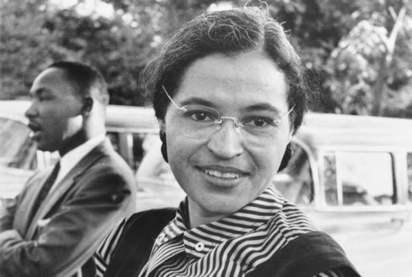Rosa Parks (1913-2005) was listed on the program for the March on Washington. Congress called her "the first lady of civil rights." After she refused to give up her seat to a white person on a segregated bus in 1955, she became a central figure in the resistance to segregation. On Feb. 27, 2013, a statue of Rosa Parks commissioned by Congress was unveiled in National Statuary Hall in the U.S. Capitol, close to what would have been her 100th birthday.