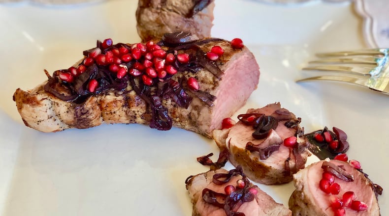 Turn a weeknight pork tenderloin into an elegant affair with an easy pomegranate juice reduction.