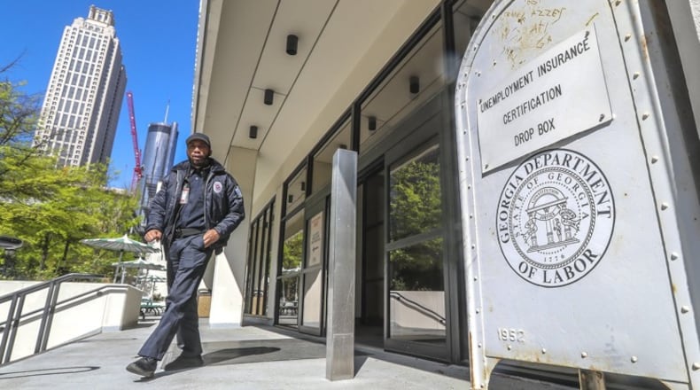 The Georgia Deparment of Labor has been swamped with applications for jobless benefits. The department released its March report Thursday, but the flood of layoffs has only increased since then, officials said. (AJC file photo)