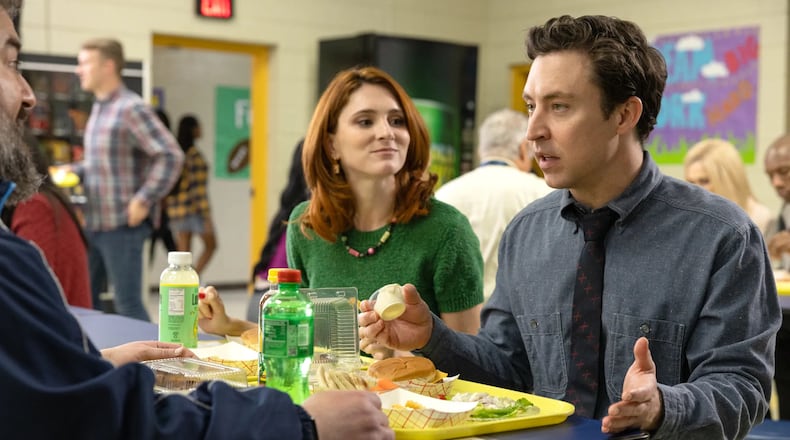 Stephanie Koenig and Brian Jordan Alvarez are teachers in FX's "English Teacher," which was shot in metro Atlanta but set in Austin, Texas. FX