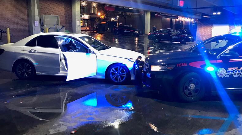 An Atlanta police officer was involved in a wreck with a stolen vehicle Thursday night.