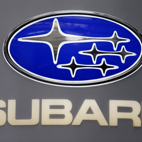 FILE - This Photo taken Feb. 14, 2013 shows a Subaru logo at the 2013 Pittsburgh Auto Show in Pittsburgh. (AP Photo/Gene J. Puskar, File)