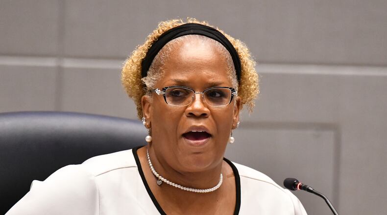 (UPDATING MUG SHOT) July 14, 2021 Atlanta - Commissioner Khadijah Abdur-Rahman during a commissioner meeting at the Fulton County government building in Atlanta on Wednesday, July 14, 2021. (Hyosub Shin / Hyosub.Shin@ajc.com)