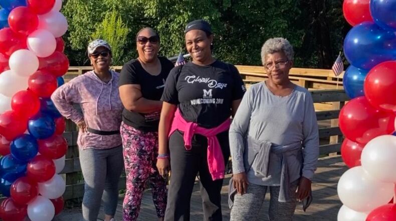 Vershelle Frazier, left, is pictured with friends Joy Rollins, Sonya Barge and Melodee Hinnant-Thomas after a Sunday walk at the Michelle Obama Trail.
Courtesy of Vershelle Frazier