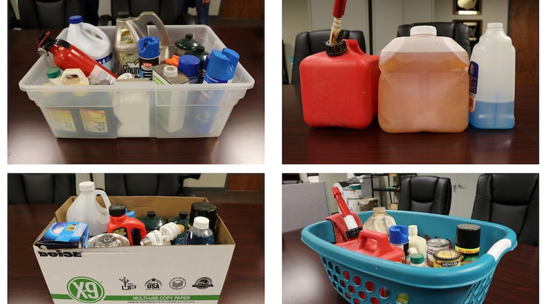 Gwinnett residents can bring up to 5 containers of hazardous household waste to the county’s Hazardous Household Waste Collection Day July 20. (Courtesy Gwinnett Clean & Beautiful)