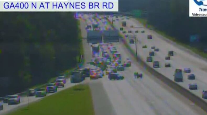 The scene of the crash was between Haynes Bridge Road and Old Milton Parkway.