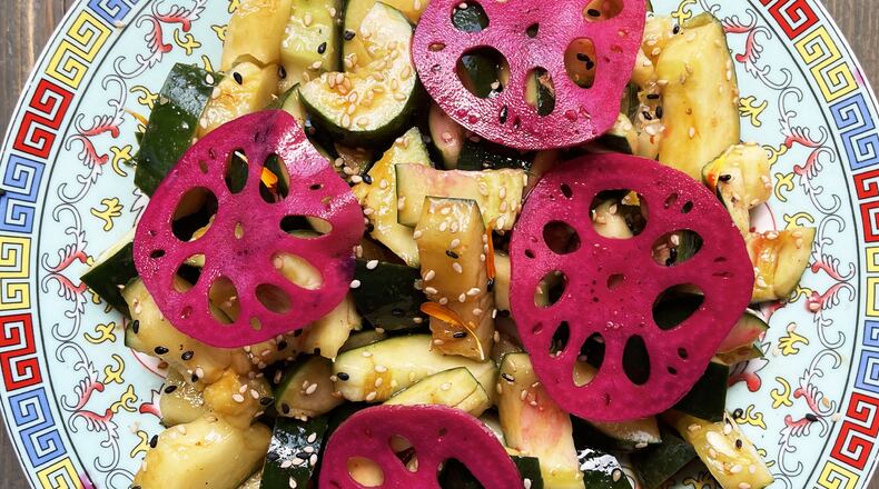 JenChan’s Smashed Cucumber Salad. 
Courtesy of Emily Chan