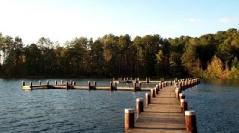 Boating and fishing are still permitted in Peachtree City, but public access to city parks and docks remains closed while COVID-19 precautions are in place. Courtesy Peachtree City