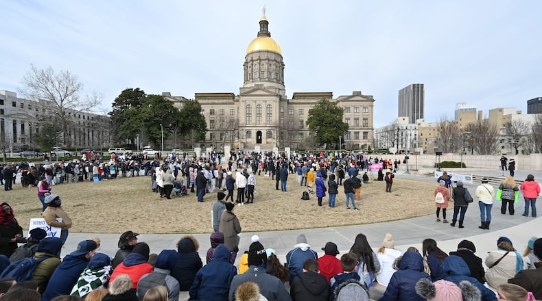 Many prominent Republican candidates in Georgia have responded to news indicating that Roe v. Wade will be overturned by calling for an absolute ban on abortion in the state. But many anti-abortion activists are not ready to go that far, saying they support the state's 2019 law that would ban abortions once fetal cardiac activity has been detected. (Hyosub Shin / Hyosub.Shin@ajc.com)