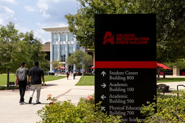 Students walked across the campus of Atlanta Metropolitan State College on Monday.