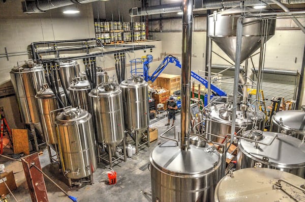 Overview of the brewing facilities at the Bold Monk Brewing Co. L