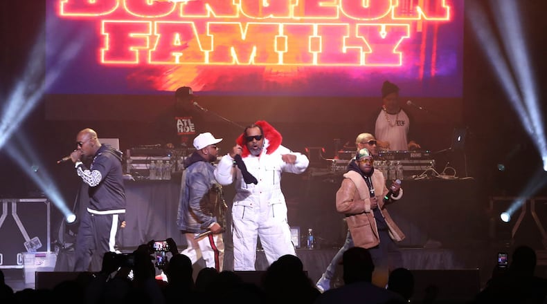 Goodie Mob performs as the Atlanta-based hip-hop collective known as the Dungeon Family brought its Reunion Tour for a sold-out  show at the Fox Theatre on Saturday, April 20, 2019. The Dungeon Family Reunion Tour features Big Boi, Goodie Mob, YoungBloodz, KP the Great and Kneel & Rey. (Photo: 
Robb Cohen Photography & Video /RobbsPhotos.com)