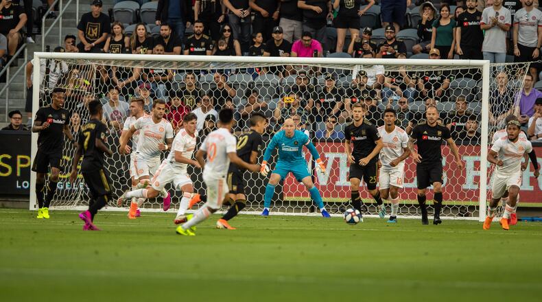 Atlanta United played LAFC at Banc of California Stadium in Los Angeles, California. (Photo by Eric Rossitch/Atlanta United)