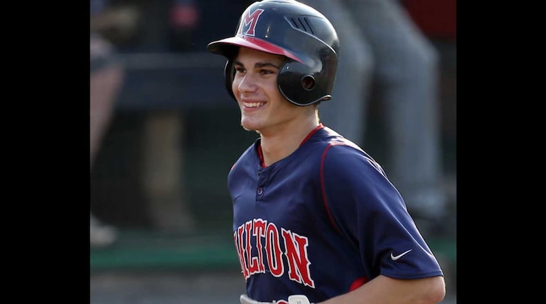 This file photo from May 21, 2013, shows White Sox minor league pitcher Dylan Cease playing for Milton High School.