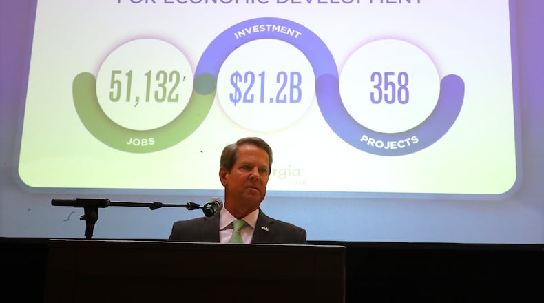 081022 Atlanta: Gov. Brian Kemp speaks at a special economic development announcement on Wednesday, August 10, 2022, in Atlanta. “Curtis Compton / Curtis Compton@ajc.com
