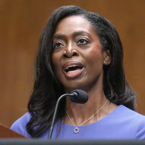 Erica Schwartz testifies during a Senate Health Education Labor and Pensions committee confirmation hearing to be the director of the Centers for Disease Control and Prevention on Capitol Hill, Wednesday, July 15, 2026, in Washington. (AP Photo/Mariam Zuhaib)