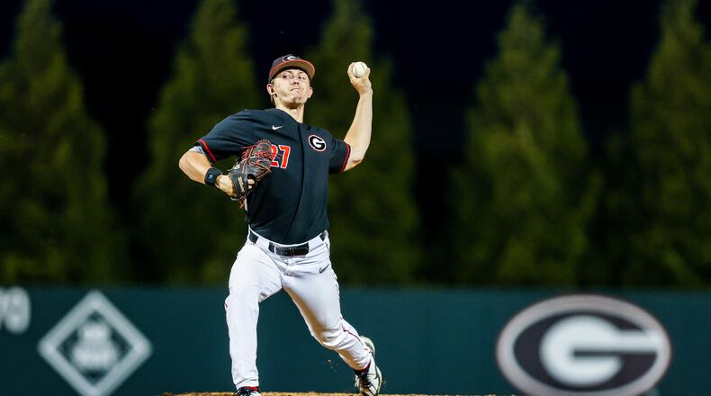 Georgia pitcher Luke Wagner came back from a separated shoulder to pitch against Missouri last week. He will start the Bulldogs' SEC opening game against Alabama on Tuesday in Hoover, Ala. (Photo by Tony Walsh/UGA Athletics)