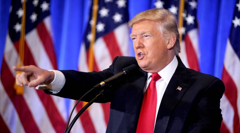 President-Elect Donald Trump holds his first news conference since the 2016 election on Jan. 12 in New York.