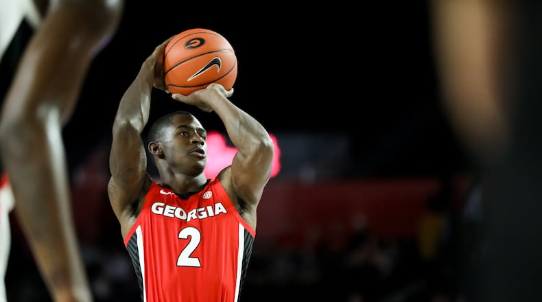 Georgia basketball player Jordan Harris (2) during Stegmania in Stegeman Coliseum in Athens, Ga., on Friday, Oct. 11, 2019. (Photo by Tony Walsh)