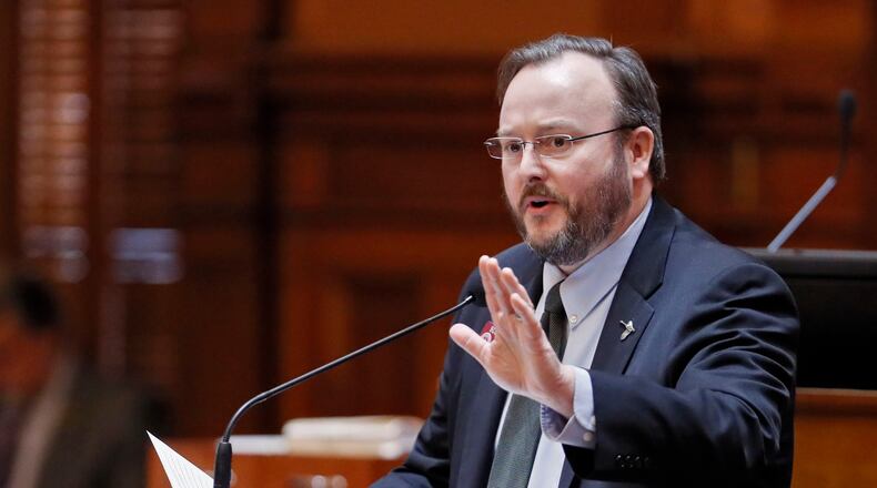 State Rep. Scot Turner, R - Holly Springs, author of a bill to bar the state from yanking the professional licenses of those who fall behind on their student loan debt. BOB ANDRES /BANDRES@AJC.COM