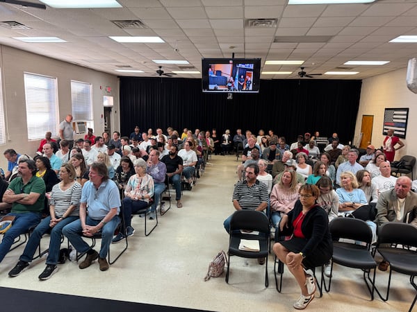Chattahoochee Hills residents listened during a forum on Sunday for candidates seeking office. 