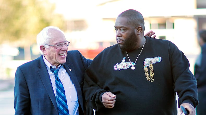 Killer Mike and Bernie Sanders visited The Busy Bee Cafe in November. Photo: AP.