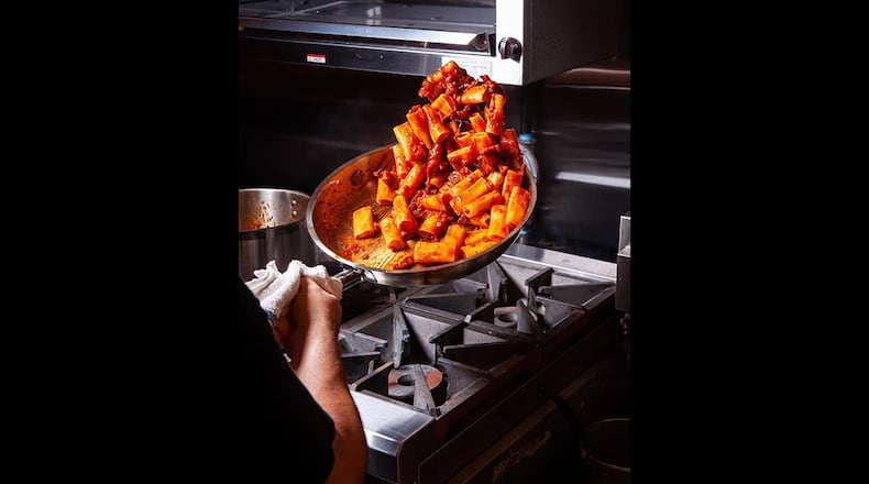 Pasta being prepared at Forza Storico.